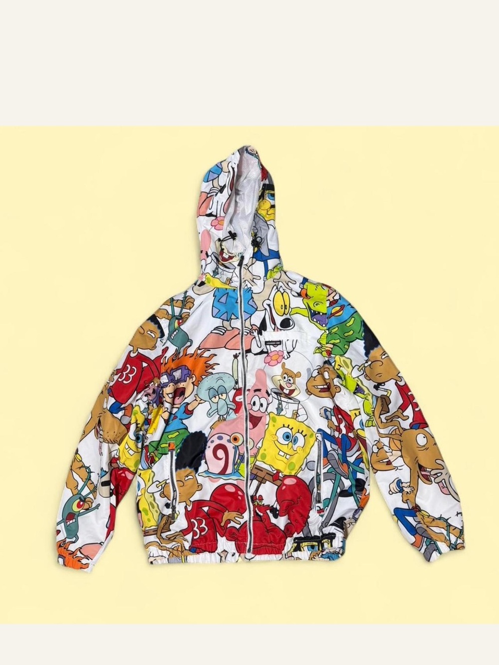 Members Only Kids Cartoon Zip-Up Hoodie - White Multi